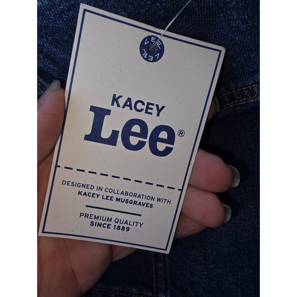 Lee x Kacey Musgraves Denim Corset Top Dark Wash Button Front Bustier XXL NWT - Picture 5 of 6